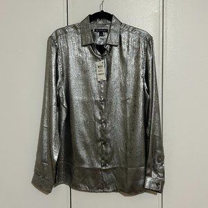 I.N.C. International Concepts Metallic Button-Down Shirt